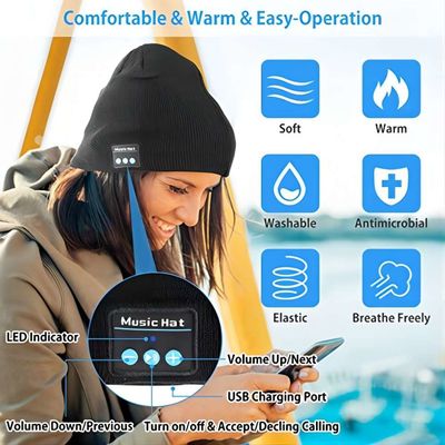 Viview Bluetooth Beanie Hat, goza del teléfono sin manos del music&amp; hablando, almacenando los regalos de las embutidoras para los deportes del maratón, acampando