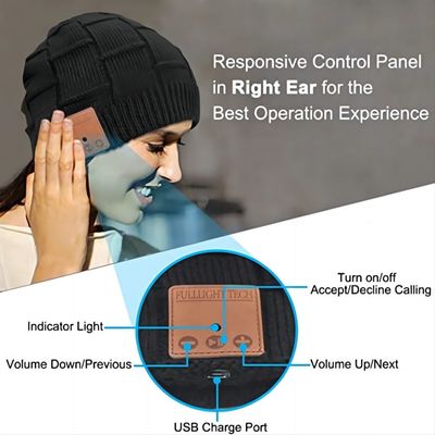 Versión inalámbrica 5,0 Giftbox de Viview Beanie Hat BT que disfruta de pedir sin manos del calor de la música activar, regalos especiales