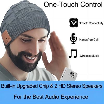Bluetooth inalámbrico Beanie Hat Rechargable 250mah con callings del teléfono del tiempo de la música 16hours