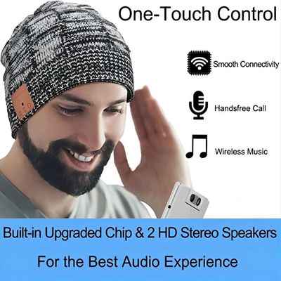 La radio Beanie Headset elegante del casquillo del invierno del punto 24 horas juega el Presidente de estéreo del tiempo HD