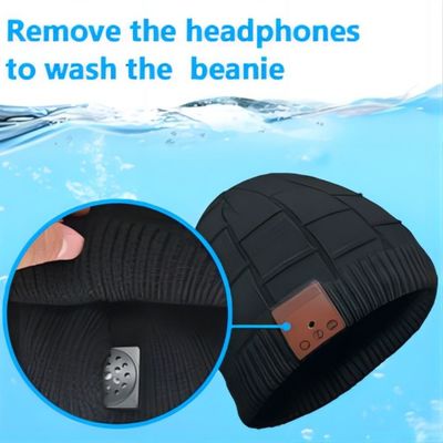 Negro de Bluetooth Beanie Hat Women Beanie Hat de los hombres para las actividades de la competencia del invierno