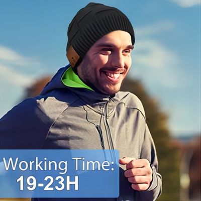 Negro de Bluetooth Beanie Hat Women Beanie Hat de los hombres para las actividades de la competencia del invierno