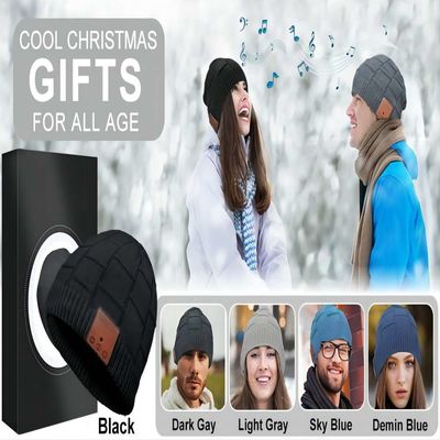 Bluetooth Beanie Hat Knit Music Hat inalámbrico para completar un ciclo, el patinaje artístico, caminando