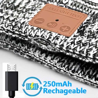 Invierno, caminando, subiendo, Bluetooth que activa Beanie Hat With Wireless Headset BT5.0