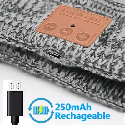 Invierno, caminando, subiendo, Bluetooth que activa Beanie Hat With Wireless Headset BT5.0