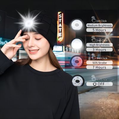 Patinaje caminando el perro que acampa que camina aparato de lectura de la música de la linterna del sombrero de Bluetooth LED