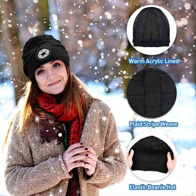Noche que camina de la noche que activa aparato de lectura de la música de la lámpara de Bluetooth Beanie Hat LED