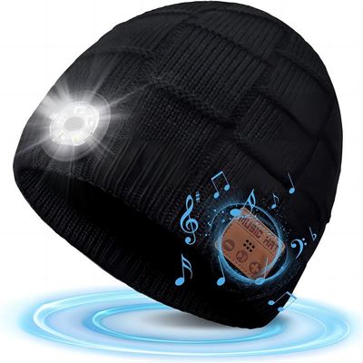 Mujeres de los hombres él sus regalos de las embutidoras de Beanie Novelty Headwear Christmas Stocking del sombrero de Bluetooth
