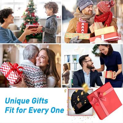 Mujeres de los hombres él sus regalos de las embutidoras de Beanie Novelty Headwear Christmas Stocking del sombrero de Bluetooth