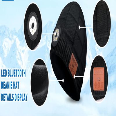 Mujeres de los hombres él sus regalos de las embutidoras de Beanie Novelty Headwear Christmas Stocking del sombrero de Bluetooth