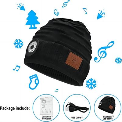 Faro de Bluetooth Beanie Hat With LED de la batería recargable para el ciclo Biking que camina que sube