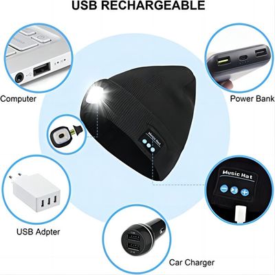Sombrero de 4 del LED del faro auriculares de Bluetooth con los regalos de cumpleaños inalámbricos de los auriculares