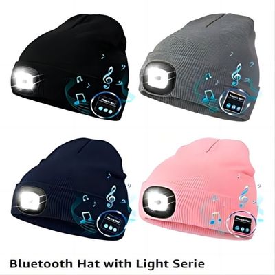 Aparato de lectura LED Beanie With Light Hands Free de la música que pide la pesca de registración de la puesta del sol