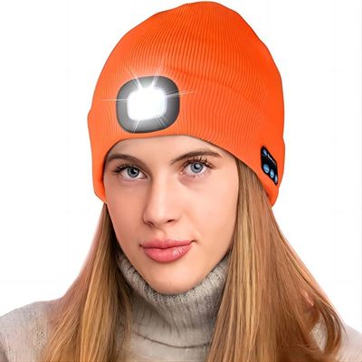 Sombrero unisex del faro con los auriculares inalámbricos de la luz de Bluetooth para el papá de los hombres