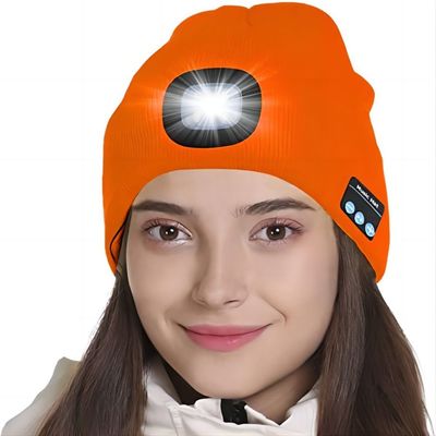 Sombrero unisex del faro con los auriculares inalámbricos de la luz de Bluetooth para el papá de los hombres
