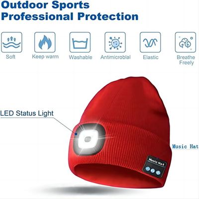 Sombrero unisex del faro con los auriculares inalámbricos de la luz de Bluetooth para el papá de los hombres