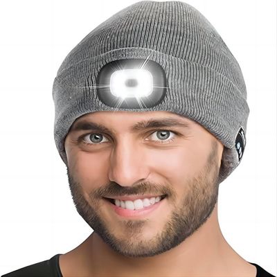 El sombrero de los auriculares de Bluetooth de los deportes da libremente con las negociaciones Flahslight del teléfono de la música