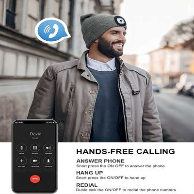 Sombrero ireless gris de las auriculares libre sus manos a los Callings del teléfono del aparato de lectura de la música