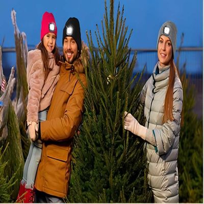 Bluetooth desmontable LED Beanie Hat With Front Light para la pesca de la noche