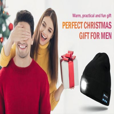 Sombrero inalámbrico de los auriculares de Bluetooth con Bluetooth ligero Beanie Night Biking