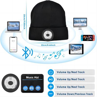 sombrero video de los auriculares de 1080P HD Bluetooth con la música video de las fotos