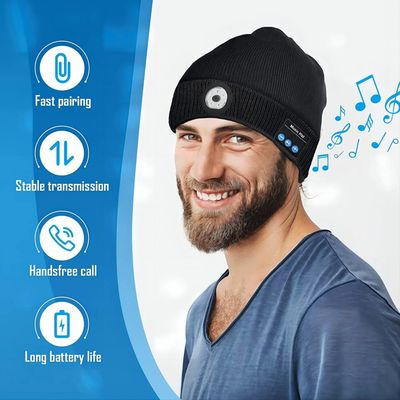 El sombrero video del LED Bluetooth, cámara de vídeo portátil usable de la resolución de 5.0-megapixel HD con música goza del faro para la patrulla