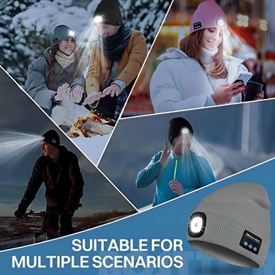 Cámara video llena del cuerpo de sombrero de HD 1296P Bluetooth con las linternas del brillo del LED