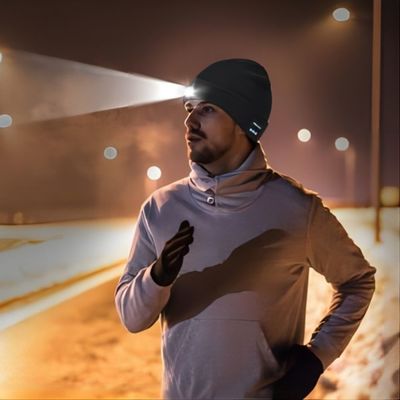 Sombrero video de registración de los auriculares de Bluetooth con la grabación del lazo de la visión nocturna de Headflashlight