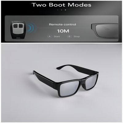 gafas de seguridad de la grabación de vídeo del interruptor del tacto 1080P con el control remoto