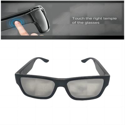 gafas de seguridad de la grabación de vídeo del interruptor del tacto 1080P con el control remoto