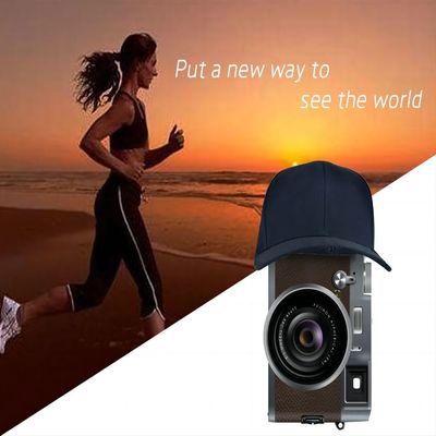 Sombrero ocultado Wifi de la cámara para cazar, pesca, caminando, funcionamiento, completando un ciclo, cámara del sombrero