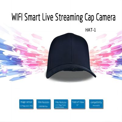 La cámara de la acción del sombrero 2K de la cámara de Live Streaming WiFi conecta con el router inalámbrico de los apuroses
