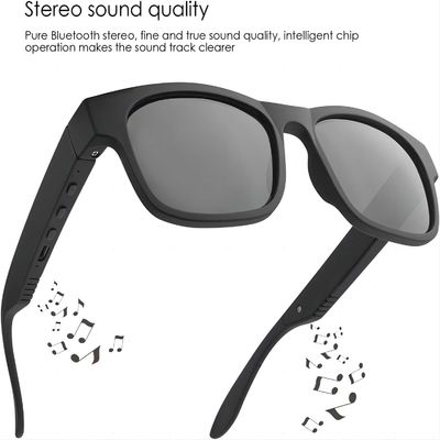 Lente ULTRAVIOLETA anti negra del control de volumen de las gafas de sol de Bluetooth de los auriculares abiertos del oído