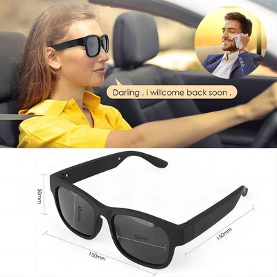 Lente ULTRAVIOLETA anti negra del control de volumen de las gafas de sol de Bluetooth de los auriculares abiertos del oído